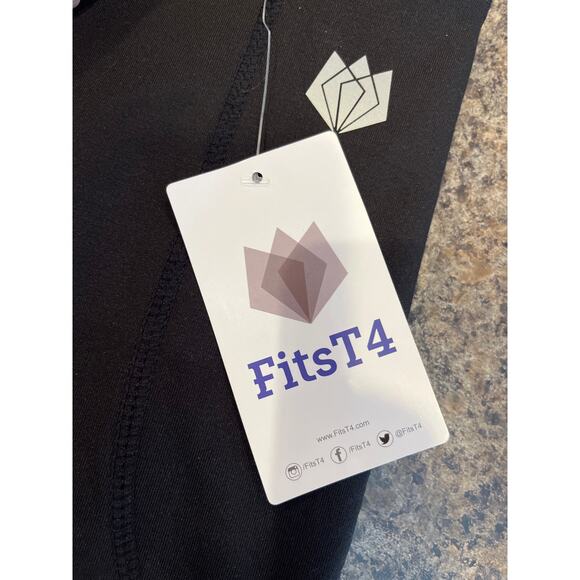 FitsT4 Sports NEW Black Riding Horse Equestrian Leggings Blue Details Small - Picture 6 of 9